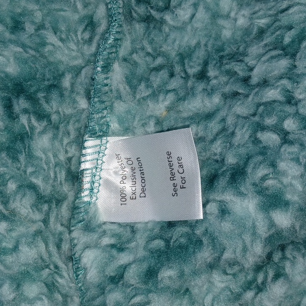 Vera Bradley Women's Eden Paisley Mint Fluffy Fleece Hooded Robe Size L/XL - Picture 6 of 6